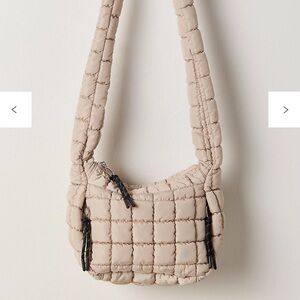 FP Movement by Free People Quilted Cream Shoulder Bag